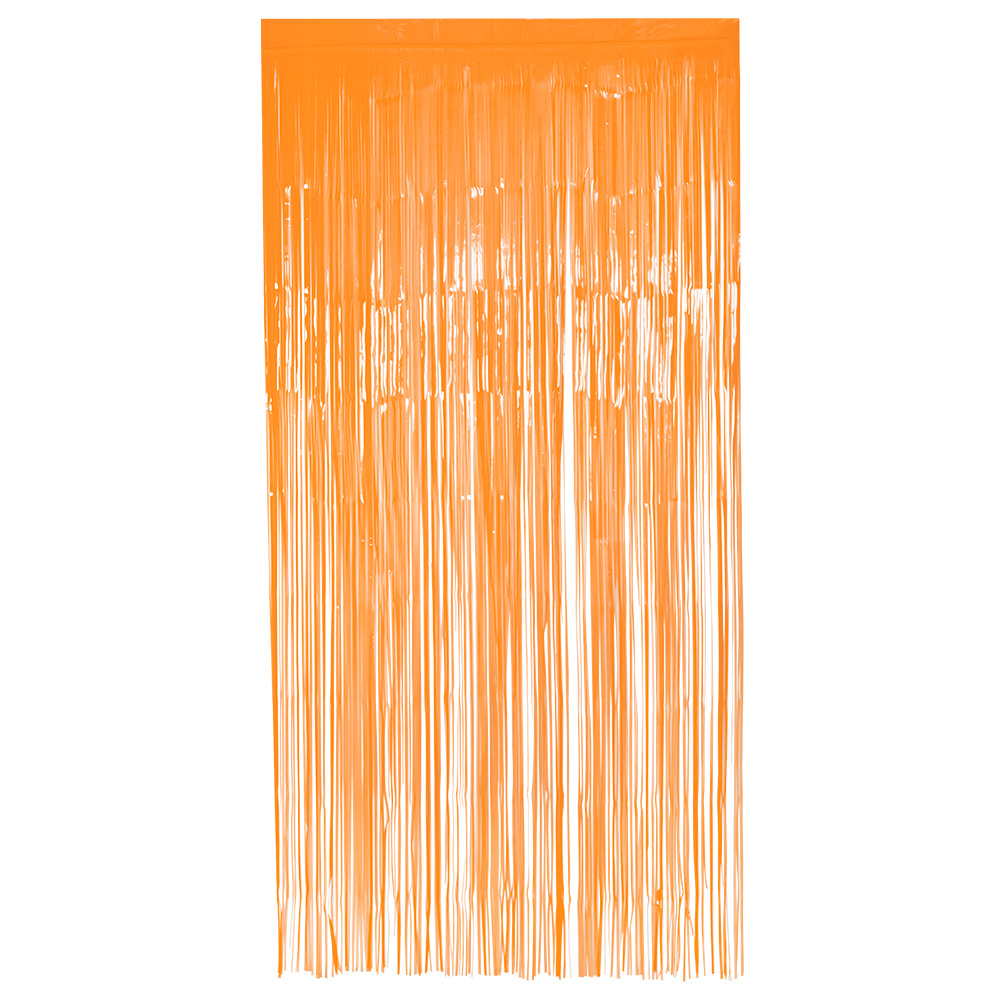 Foliegordijn UV Blacklight – Deurgordijn 200 x 100 cm met plakstrip - Neon Oranje