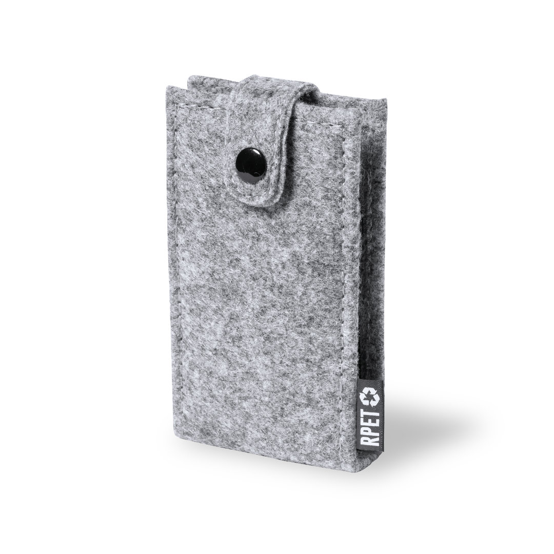 6-delige manicureset in etui van RPET vilt - RVS accessoires - Afbeelding 5