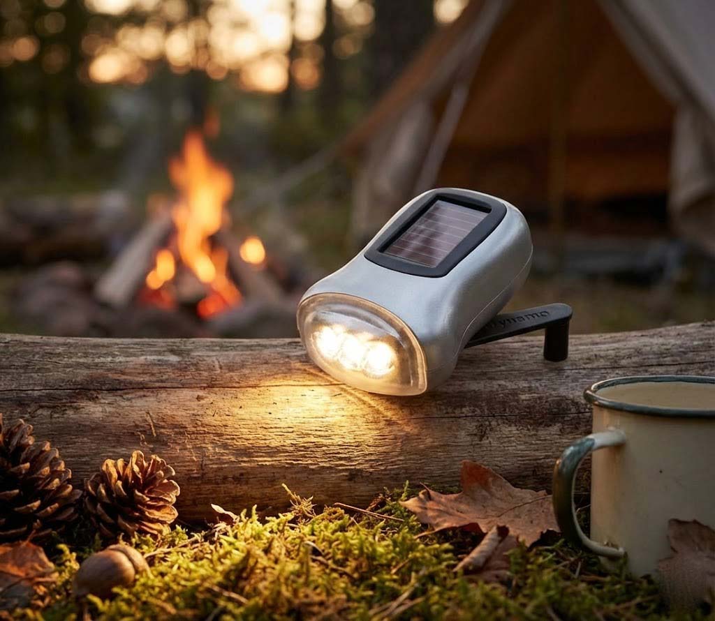 Knijpkat zaklamp met zonnepaneel en draaglus grijs - Afbeelding 5