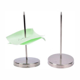 Zilverkleurige Bonnenprikker / Liaspen van Metaal – Bestelhouder voor Keuken en Balie