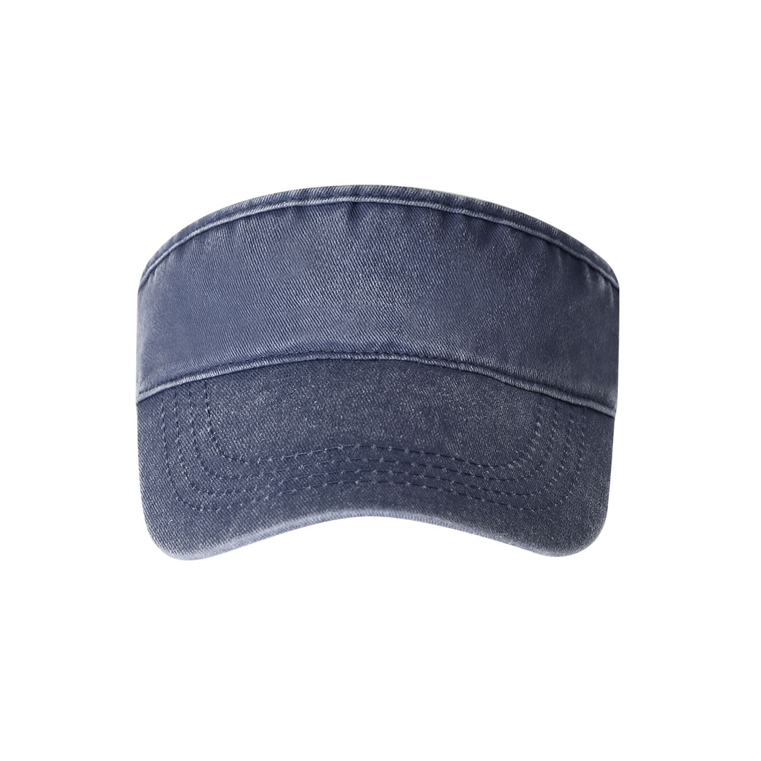 Denim zonneklep - Met klittenbandsluiting - Donkerblauw - Afbeelding 2