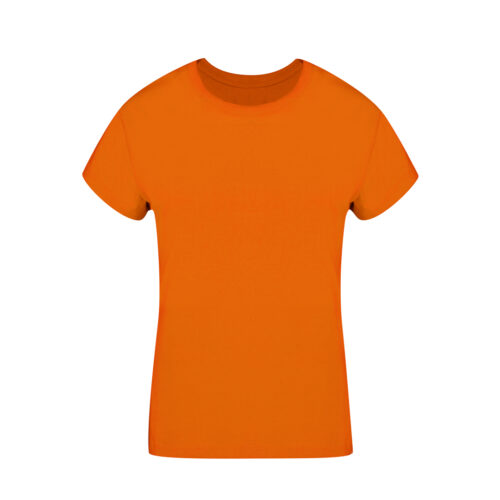 Dames oranje T-shirt met ronde hals - 160 g/m²