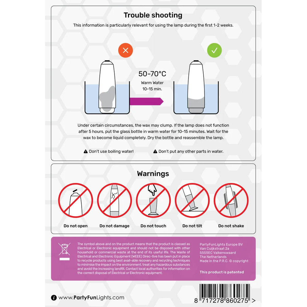 Zilveren lavalamp - 34 cm - Met kleurveranderende multicolor LED verlichting - 9 LED - Afbeelding 5