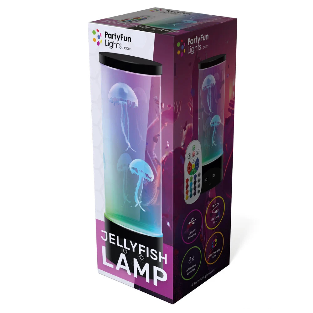Kwallen aquariumlamp - Nachtlamp met afstandsbediening en kleurveranderende LED verlichting - USB - Afbeelding 3