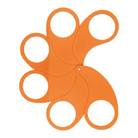 Hold Ub bierwaaier bekerhouder 6 bekers oranje