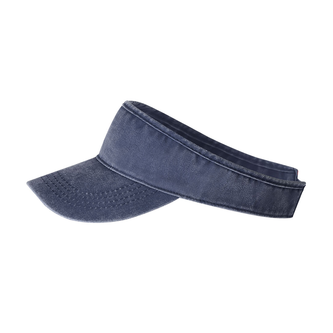 Denim zonneklep - Met klittenbandsluiting - Donkerblauw - Afbeelding 3