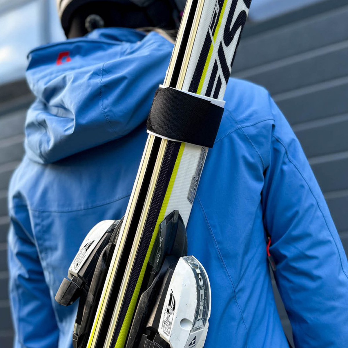 Universele skidrager - Skiband met klittenband - Verstelbaar - Zwart - Afbeelding 6