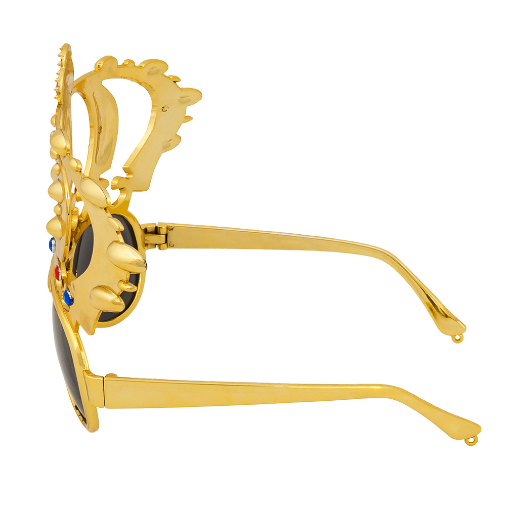 Partybril King – Gouden Kroon Feestbril voor Koningsdag, Carnaval & Themafeesten - Afbeelding 2