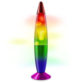 Multicolor lavalamp - 34 cm - Met kleurveranderende LED verlichting - 9 LED