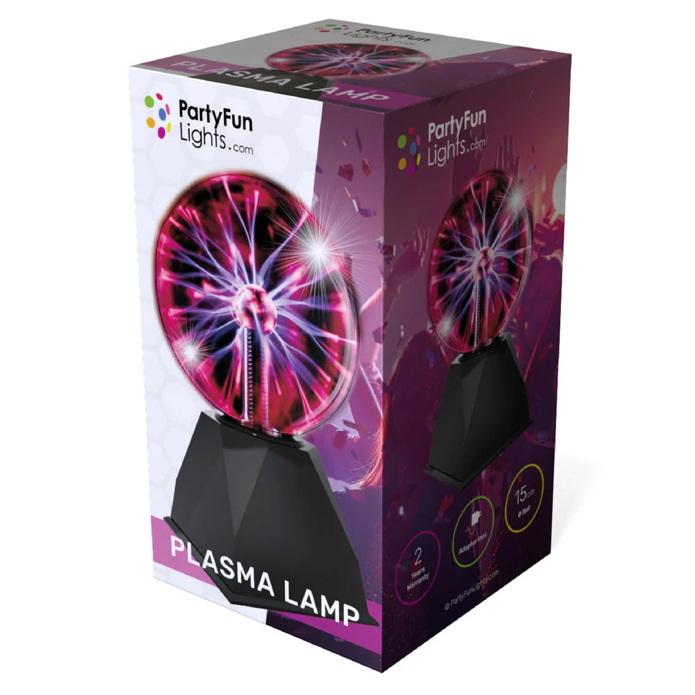 Plasmabol - Aanrakings- en geluidsgevoelig - 15 cm - Multicolor plasma lamp - Zwart - Afbeelding 3