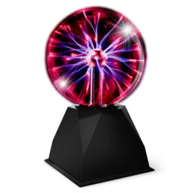 Plasmabol - Aanrakings- en geluidsgevoelig - 15 cm - Multicolor plasma lamp - Zwart