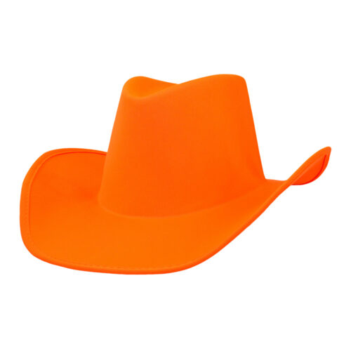 Cowboyhoed UV Blacklight - Festival hoed 59 cm - Neon oranje