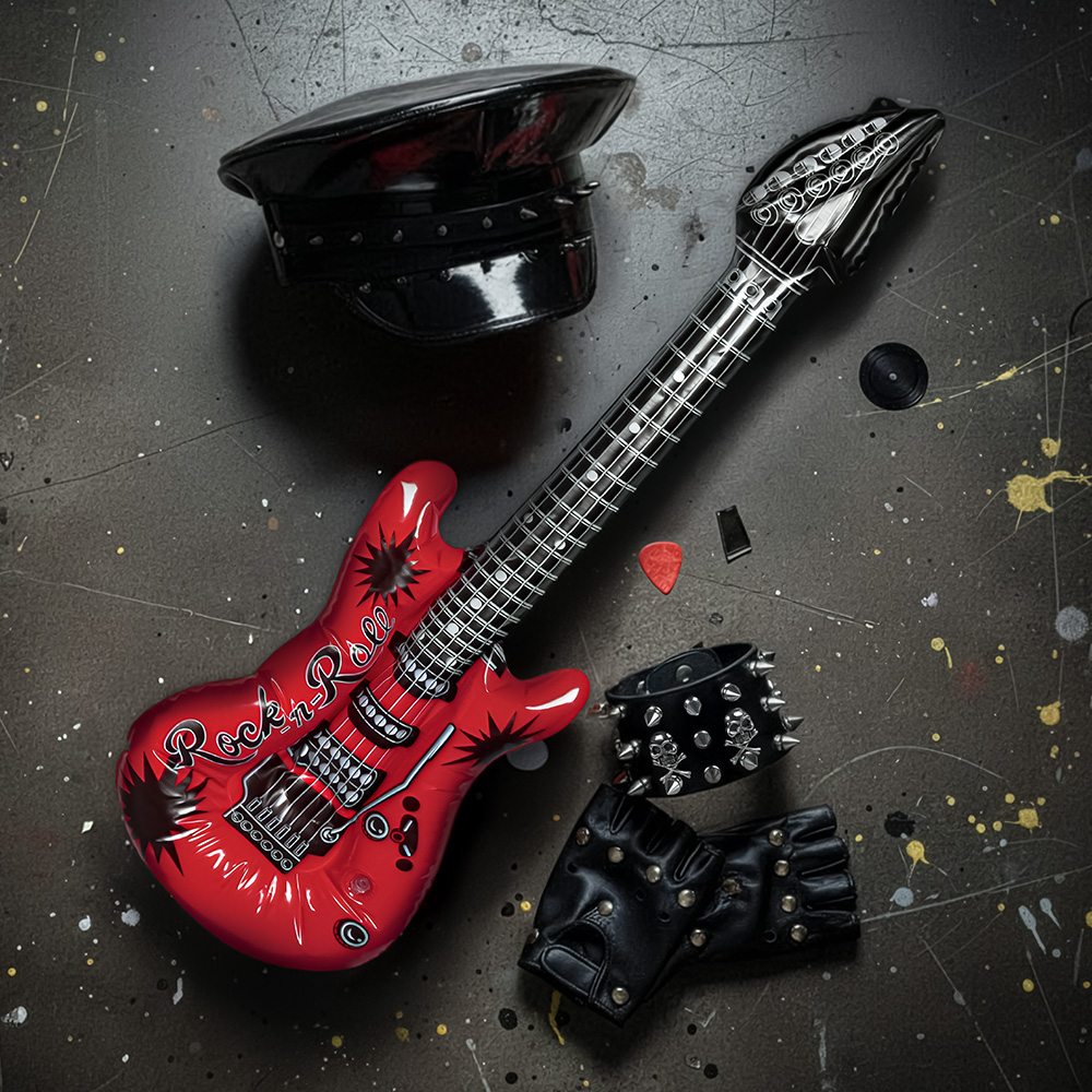 Biker armband met spikes en doodskoppen - Lederlook - Zwart/zilver - Afbeelding 3