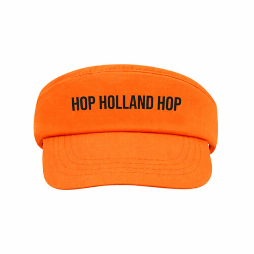 Oranje zonneklep met klittenbandsluiting - Hop Holland Hop