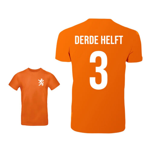 Unisex oranje T-shirt - Derde helft