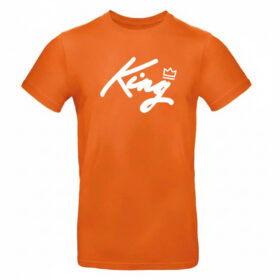 Unisex oranje T-shirt - King
