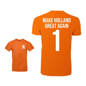 Unisex oranje T-shirt - Make Holland Great Again
