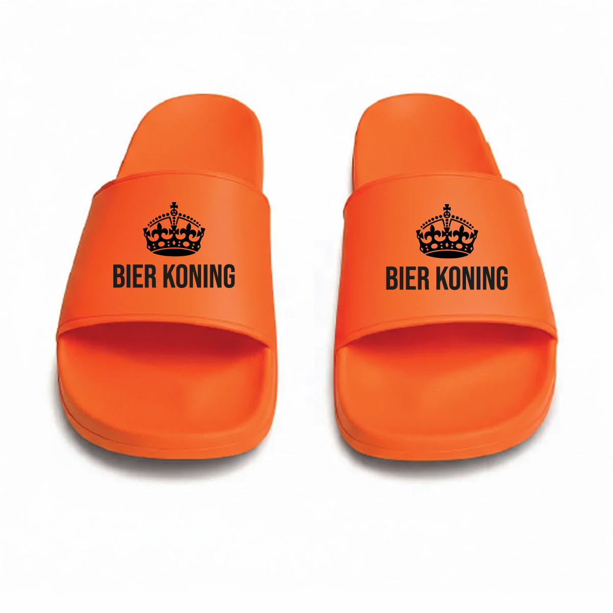 Oranje slippers - Bier Koning - Badslippers