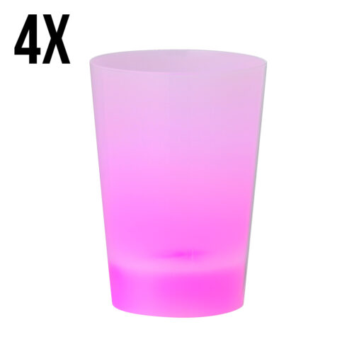 LED drinkbeker multicolor 340 ml - 4 stuks
