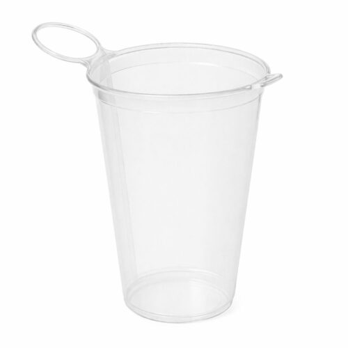 Opvouwbare beker met draaglus 230 ml - Transparant