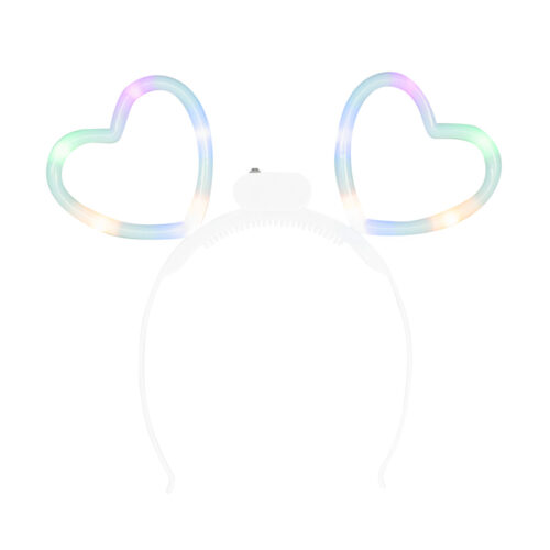 LED diadeem - Hartjes haarband - Wit