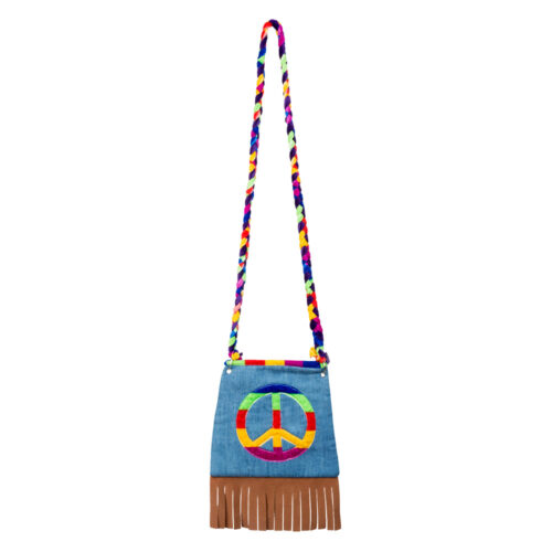Schoudertasje peace - Festival tasje hippie - Multicolor