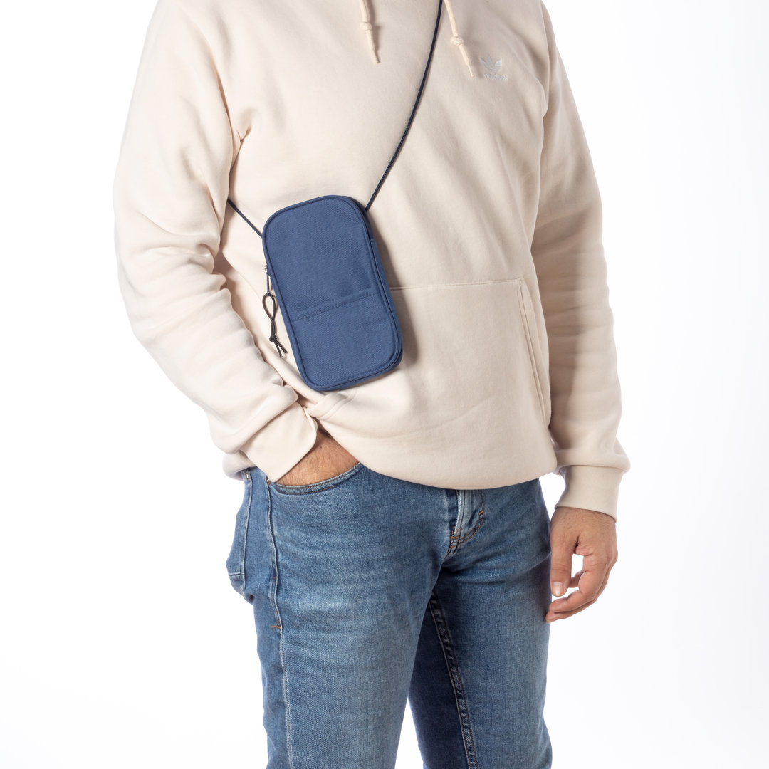 Telefoontasje RPET polyester donkerblauw - Afbeelding 3