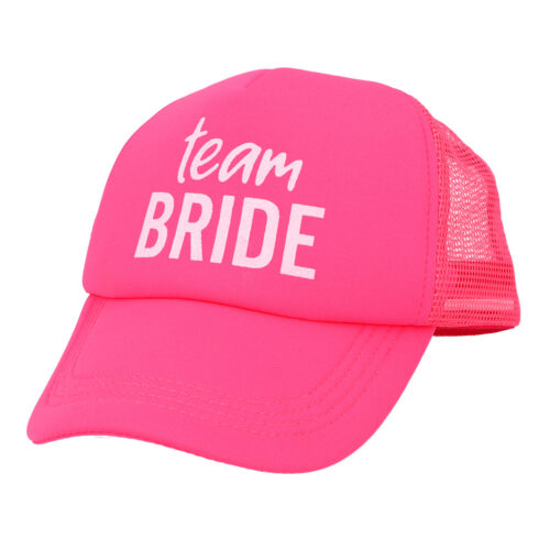 Pet team bride - Trucker cap met witte letters - Roze