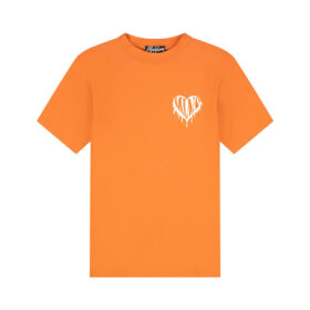 Malelions Men Dripped Heart T-Shirt - Oranje