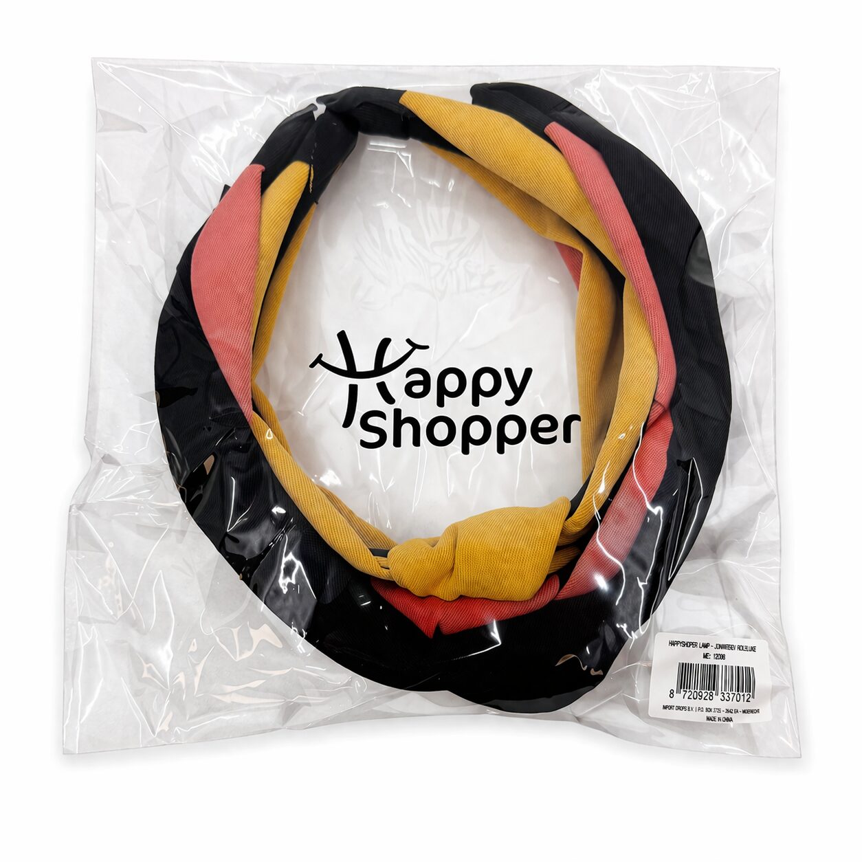 Haarbanden met knoop - Stoffen dames diadeem - Zwart, Roze, Oaker - Set 3 stuks - Afbeelding 4