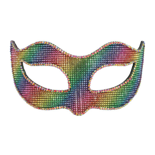 Regenboog masker - Oogmasker met steentjes - Multicolor