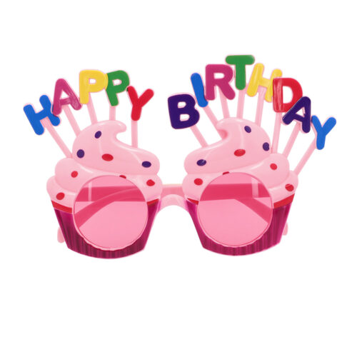 Partybril Happy Birthday - Cupcake verjaardagsbril - Multicolor