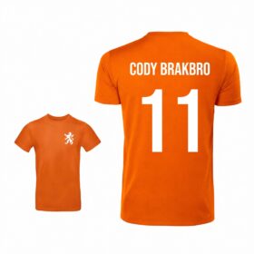 Unisex oranje T-shirt - Cody Brakbro