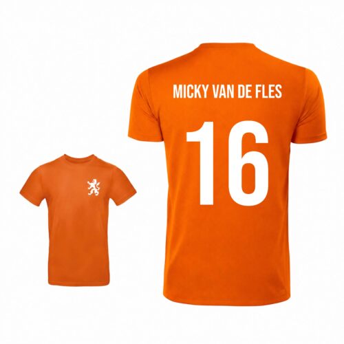Unisex oranje T-shirt - Micky Van De Fles