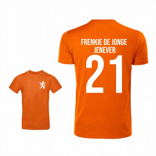 Unisex oranje T-shirt - Frenkie De Jonge Jenever