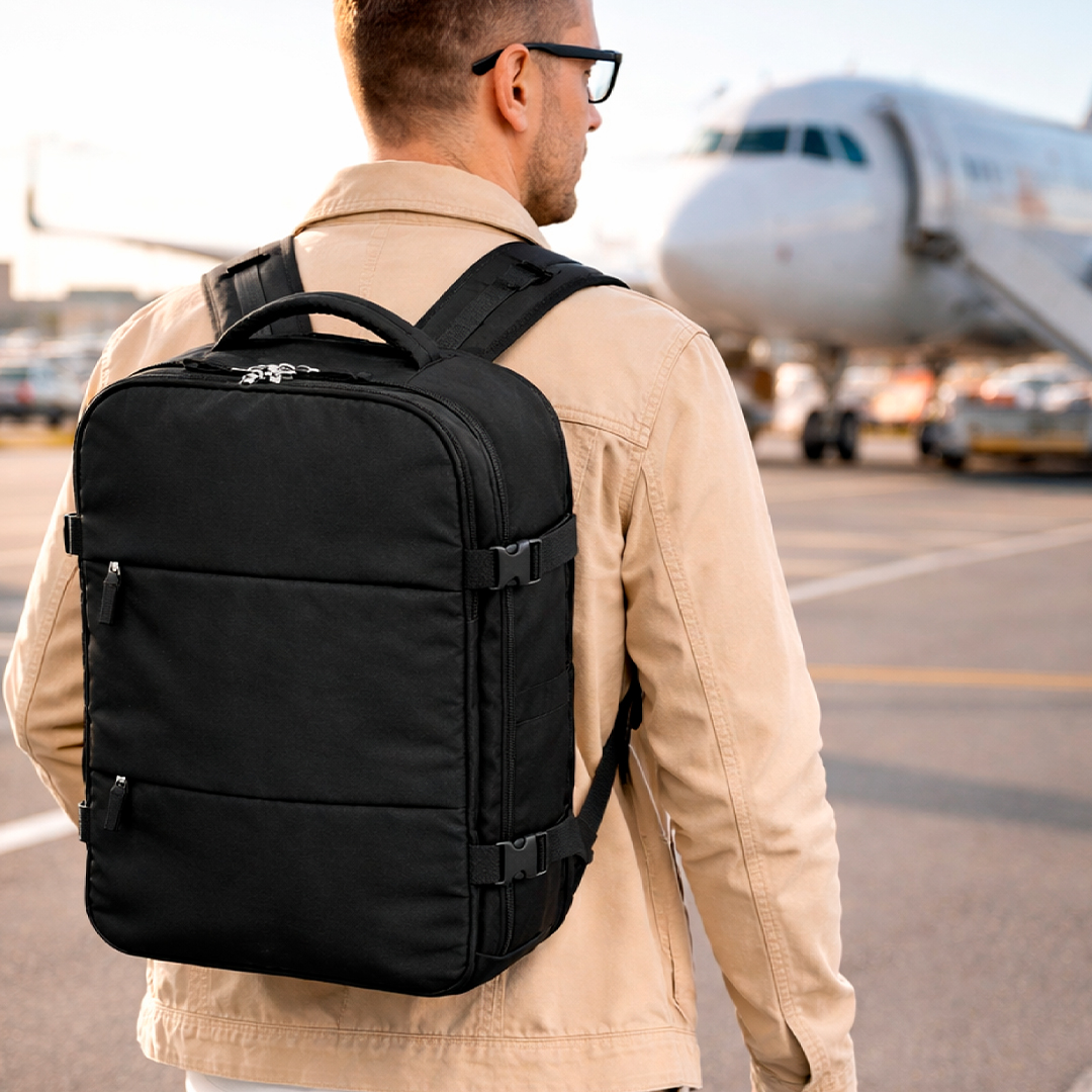 Vacuümrugzak Nylon - Met 35W pomp - Voor handbagage vliegtuig - Zwart - Afbeelding 11