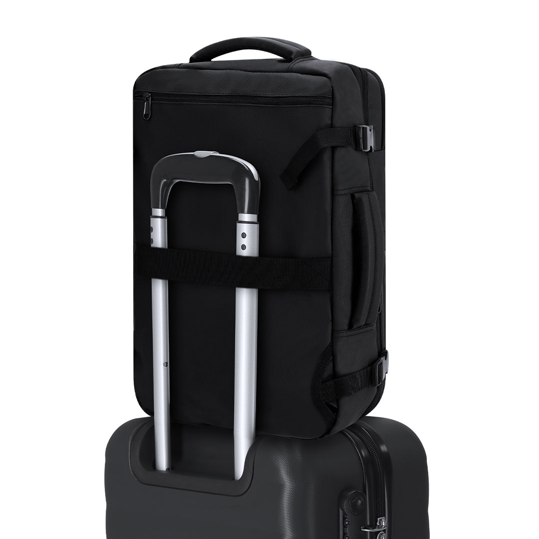Vacuum rugzak - Voor handbagage vliegtuig - Met pomp - PU - Zwart - Afbeelding 3