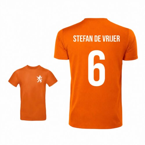 Unisex oranje T-shirt - Stefan De Vrijer