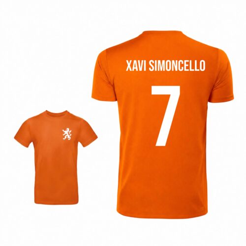Unisex oranje T-shirt - Xavi Simoncello