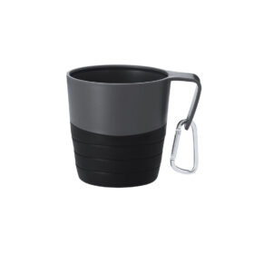 Opvouwbare Mok 340 ml met Karabijnhaak - Zwart