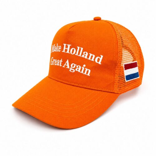 Oranje supporters pet met Nederlandse vlag – WK trucker cap - Make Holland Great Again