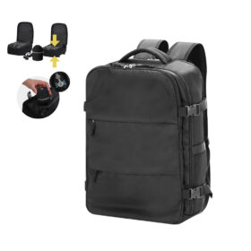 Vacuümrugzak Nylon - Met 35W pomp - Voor handbagage vliegtuig - Zwart