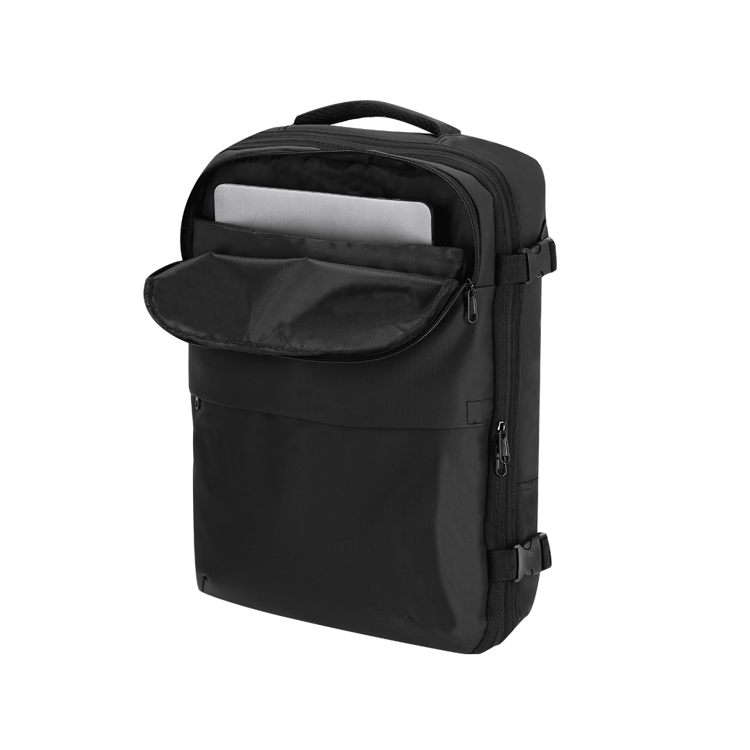 Vacuum rugzak - Voor handbagage vliegtuig - Met pomp - PU - Zwart - Afbeelding 9