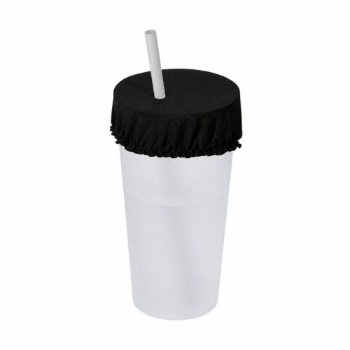 Flexibele bekerdeksel polyester - Zwart