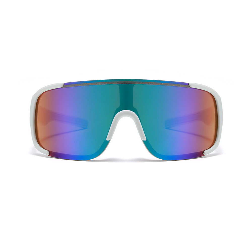 Sport zonnebril voor kinderen met semi randloos montuur en witte pootjes - Multicolor glas - Afbeelding 2