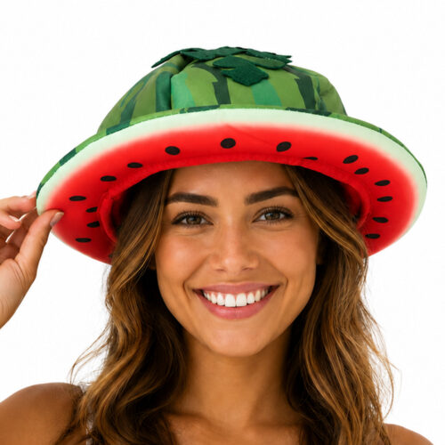 Meloen Festival Hoed – Grappige Watermeloen Hoed – XXL Festival Hoed – Carnaval, Foute Party & Zomer Accessoire
