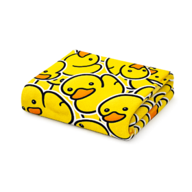 Badeendjes Strandhanddoek 150 x 100 cm – Polyester badhanddoek – Gele Duck Print