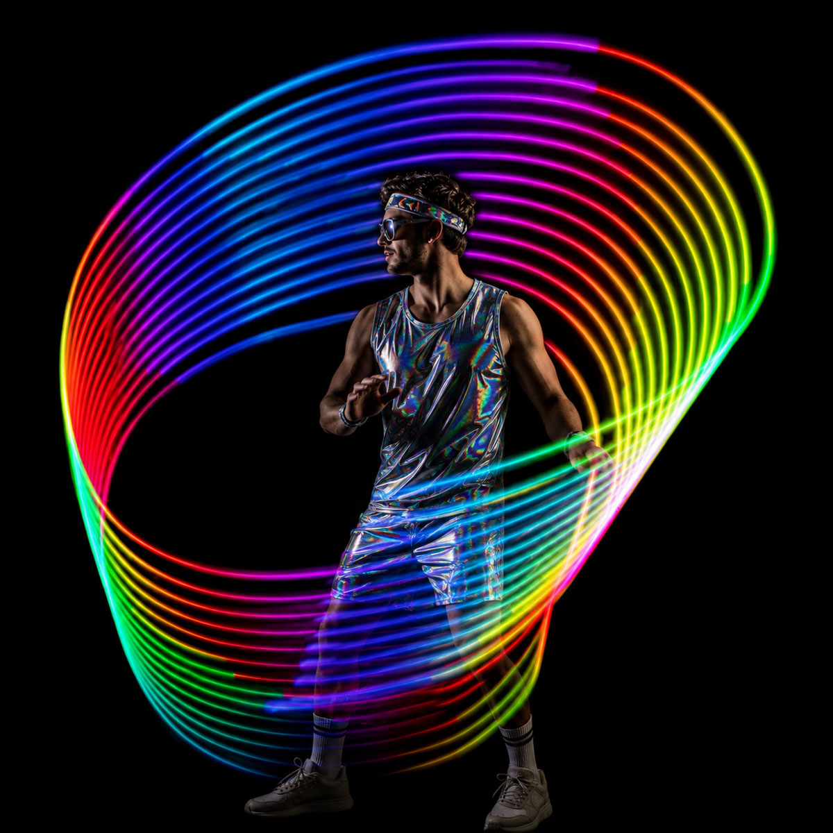 RaveLife - Hypno LED Stick – Oplaadbare LED Lichtstaaf met Afstandsbediening - Afbeelding 5