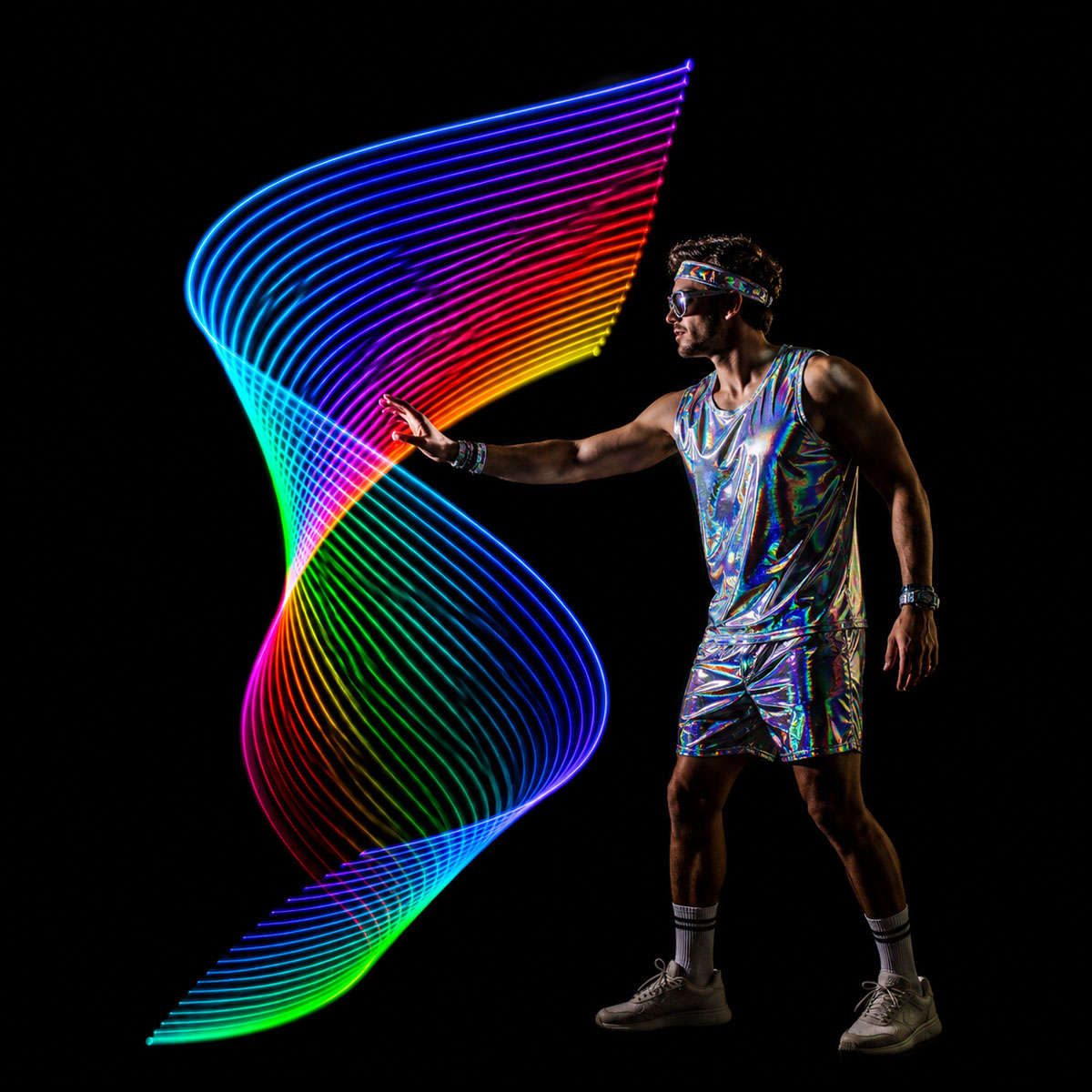 RaveLife - Hypno LED Stick – Oplaadbare LED Lichtstaaf met Afstandsbediening - Afbeelding 6