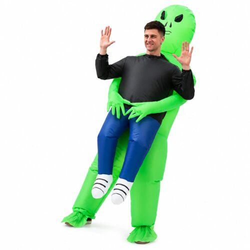 Opblaaskostuum Alien - Festival kostuum - Alien pak voor volwassenen - Groen